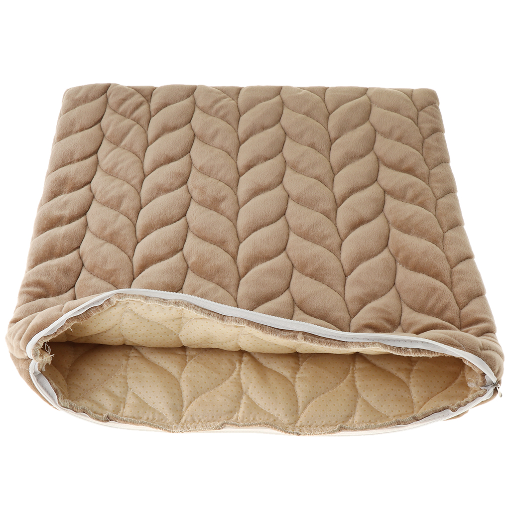 Soft Plush Quilted Square Throw Pillow Case Cushion Covers  Coffee