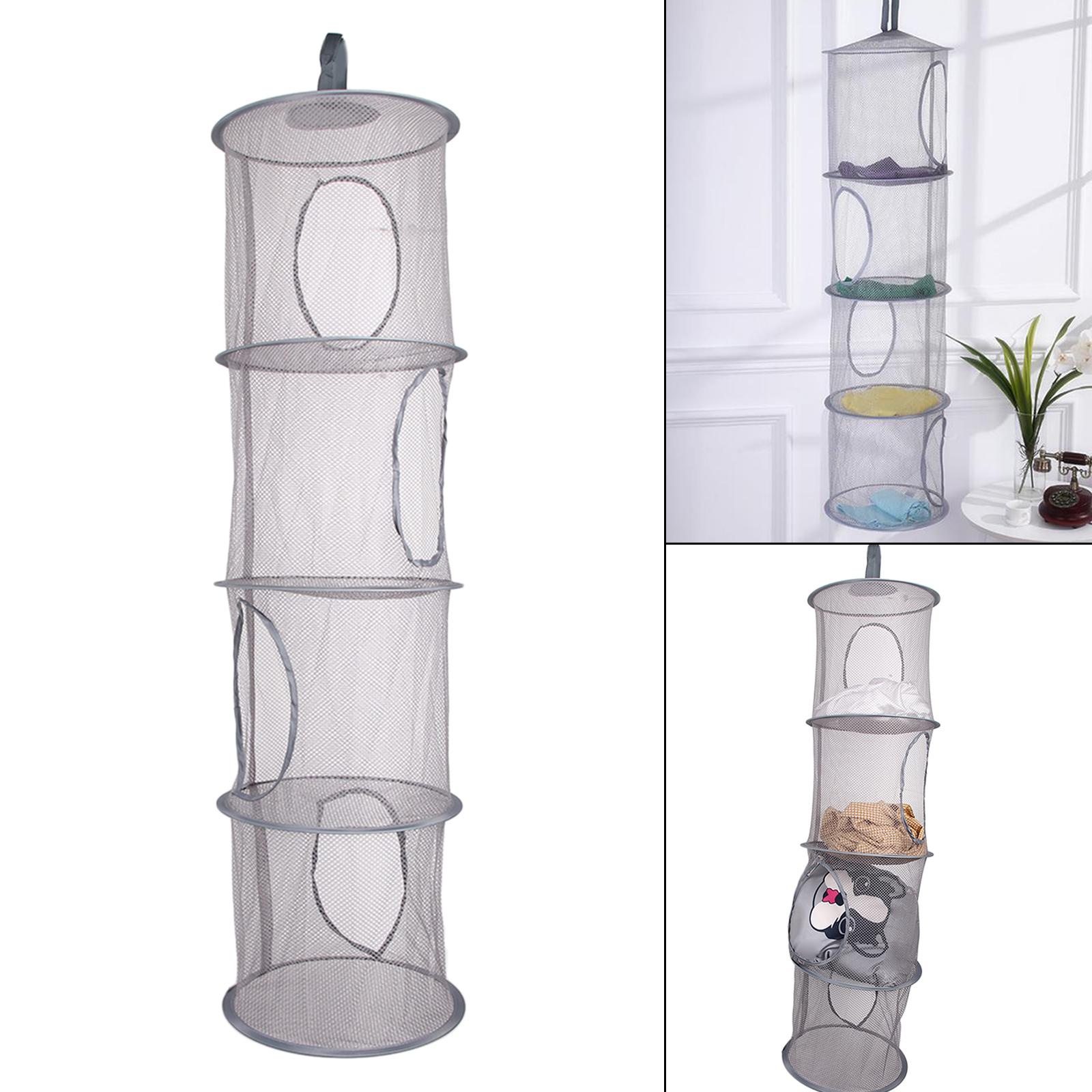 Hanging Mesh Storage Organizer Net Compartments for Travel Wall