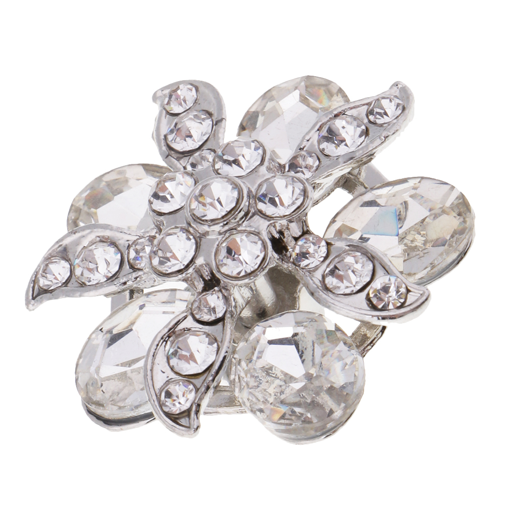 Crystal Rhinestone Lovely Flower Shank Buttons for Clothes Sewing Craft 25mm - Picture 5 of 6
