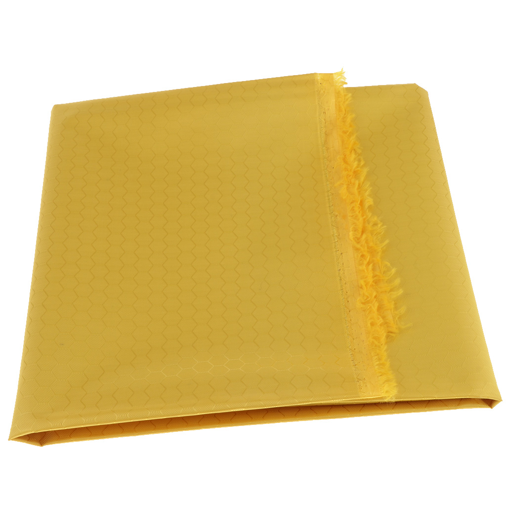 Hexagon Pattern PVC Coat Waterproof Outdoor Cover Fabric 1 Meter Yellow