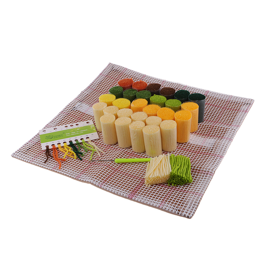 1 Set Pillows Latch Hook Kits Material Package for Beginners Sunflower