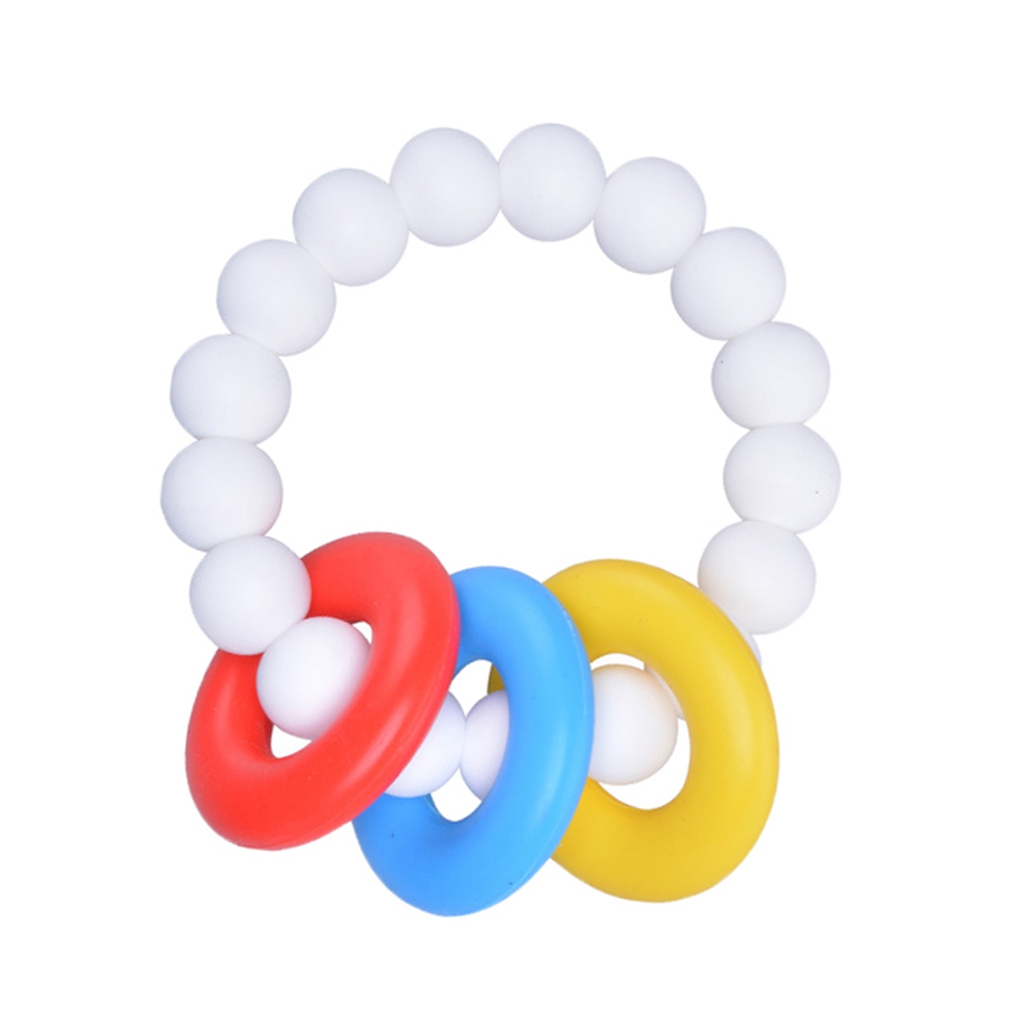 Baby Teething Toys BPA Free Children's Silicone Teething  Bracelet White