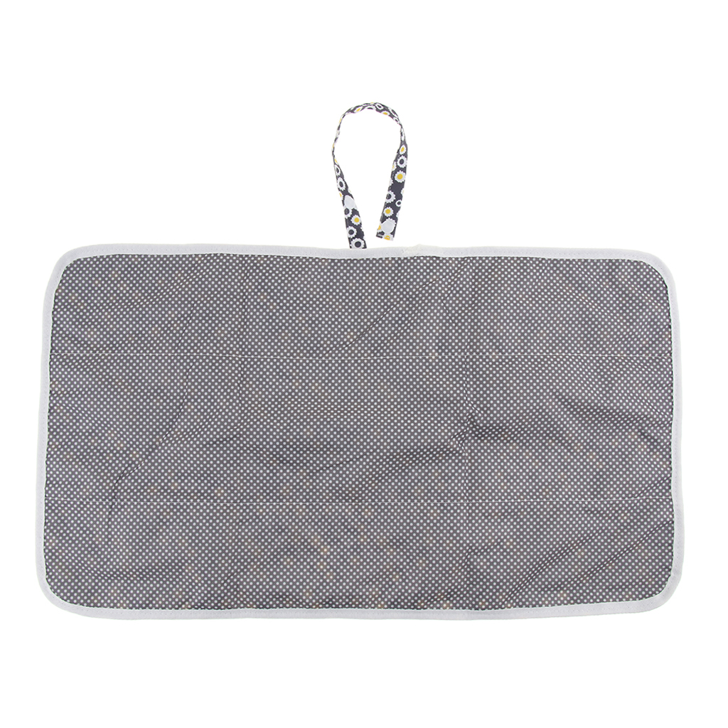 Babies Portable Foldable Compact Travel Diaper Changing Mat Grey Flower