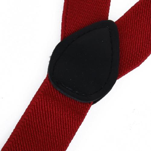 Clip-on Braces Elastic Y-back Suspender 37x1 inch - Red