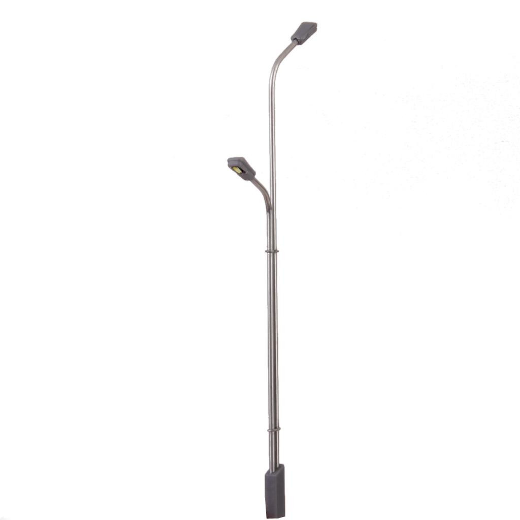 Model Street Lights LED Dual Lamppost 1:150 Scale 10pcs