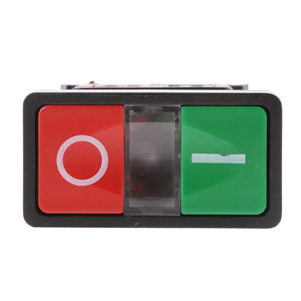 2xOn Off Start Stop Push Button with Light Indicator Momentary Switch 