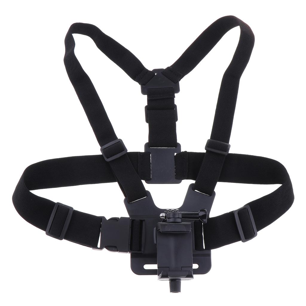 2X Chest Mount Harness Strap Holder with Phone Clip Horizontal+Vertical