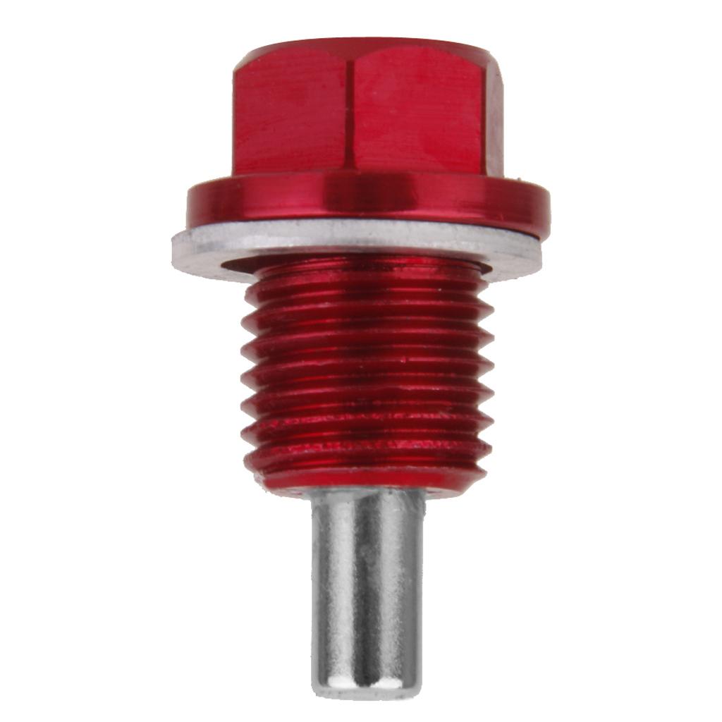 M14X1.5 Anodized Magnetic Engine Oil Pan/Transmission Drain Plug Red