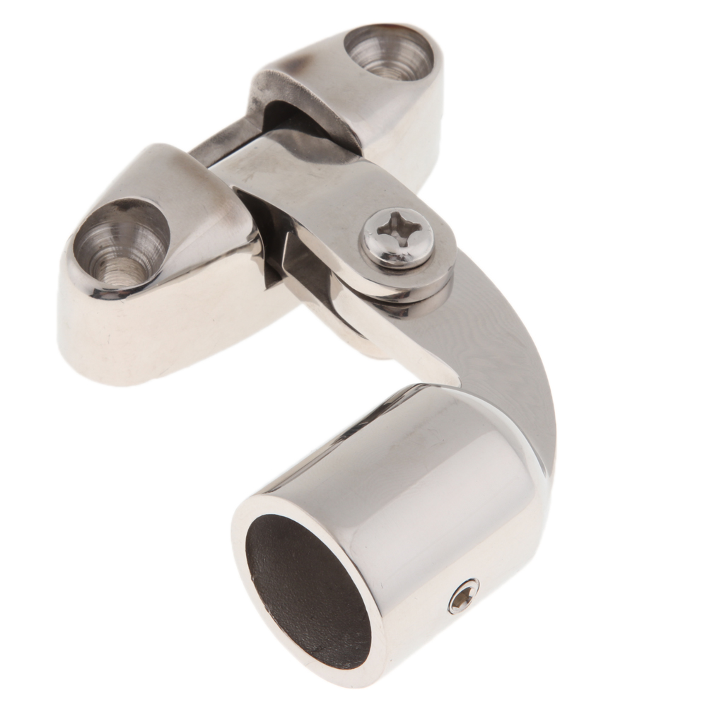 Marine Boat Sun Shade Awning Hand Rail Fitting, 316 Stainless Steel Hardware 22mm Bend Slide Cap