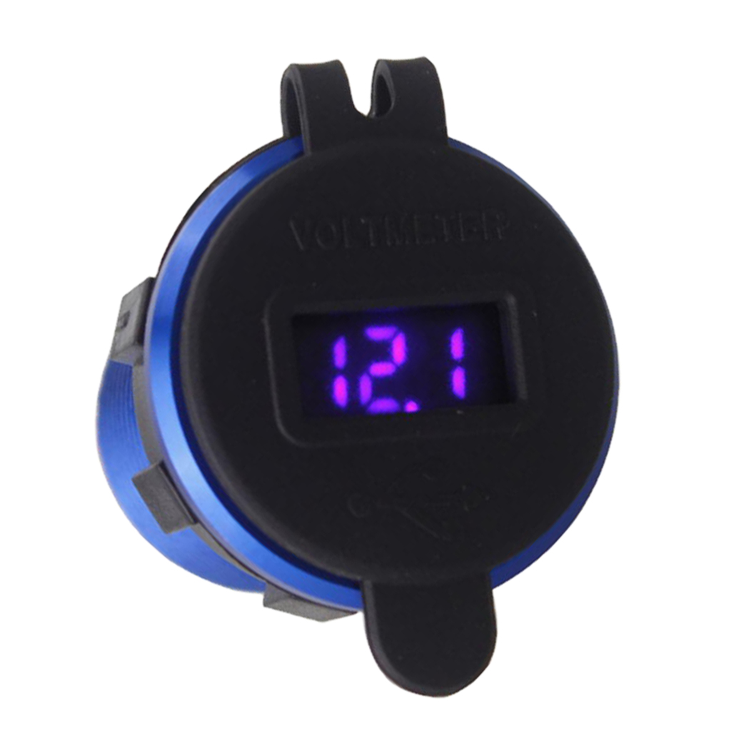 RV / Yacht / Motorcycle Modified USB Belt Switch Waterproof Charger 12V-30v Blue