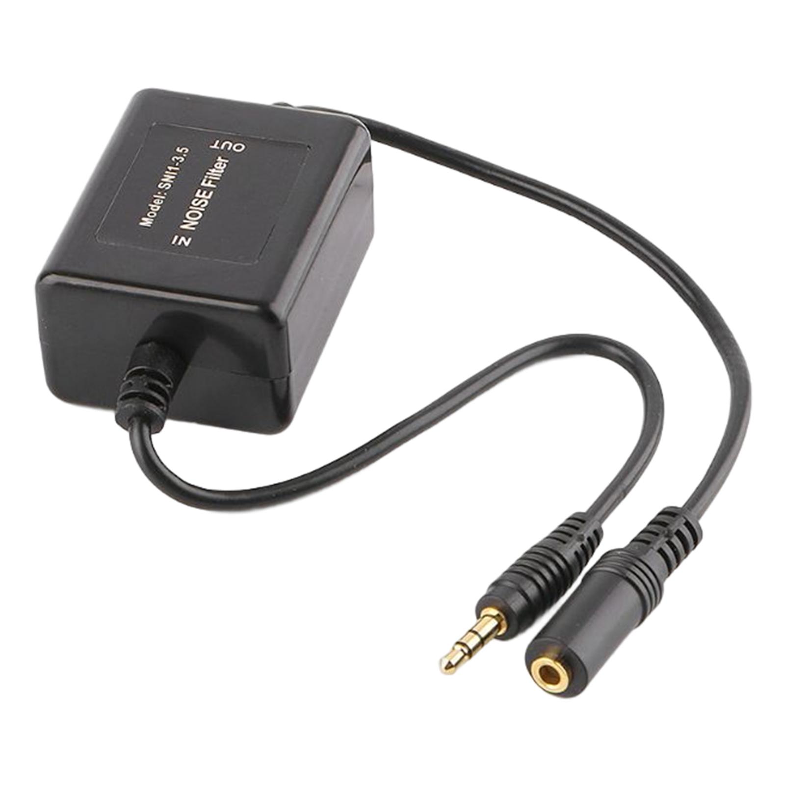 Ground Loop Noise Isolator 3.5mm Noise Filter for Car Audio Home Stereo