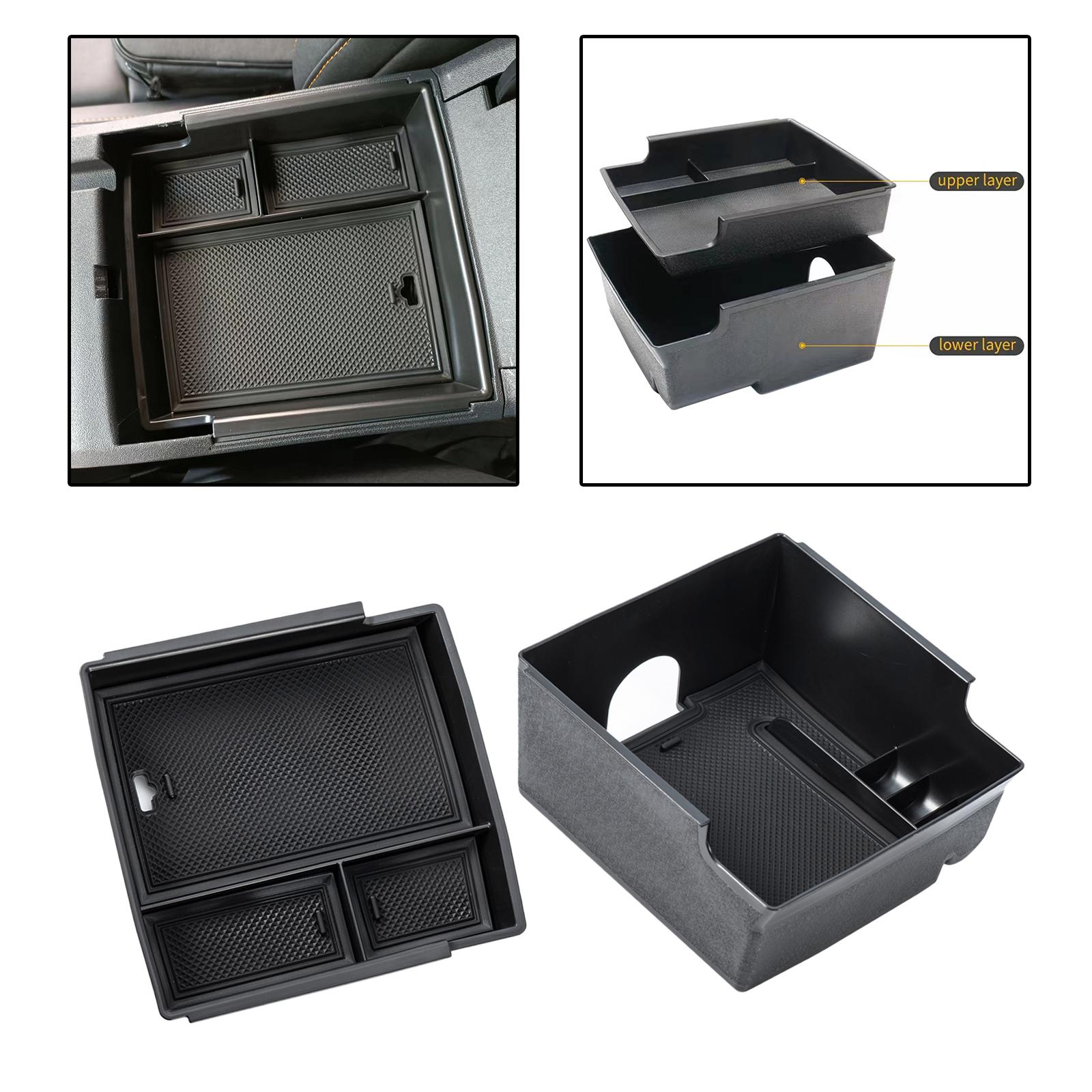 2Pcs Center Console Organizer Box Dual Layers Tray for Ford Bronco 2021-2022