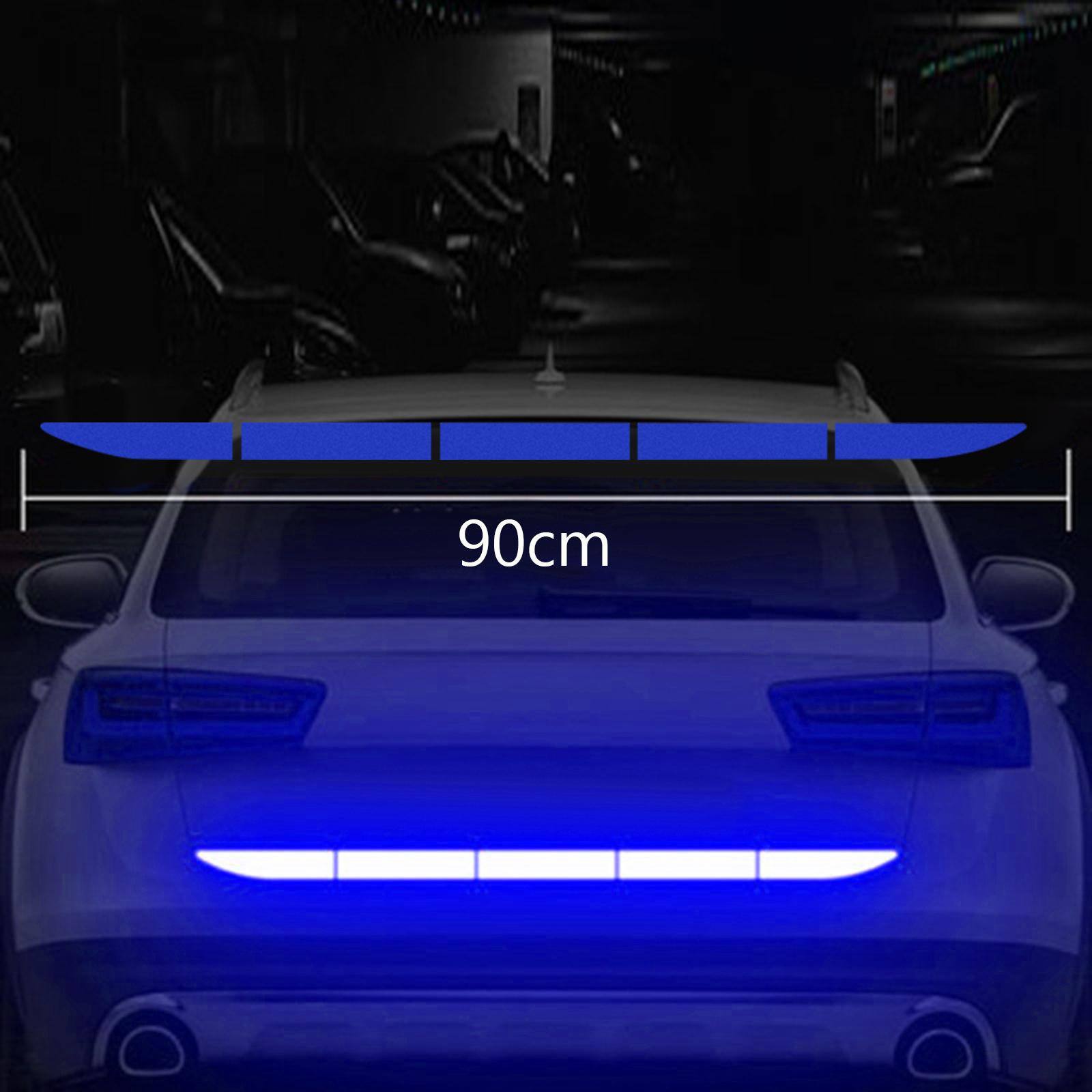 Cars Reflective Strip Sticker Waterproof Warning Tape for Trunk Night Blue