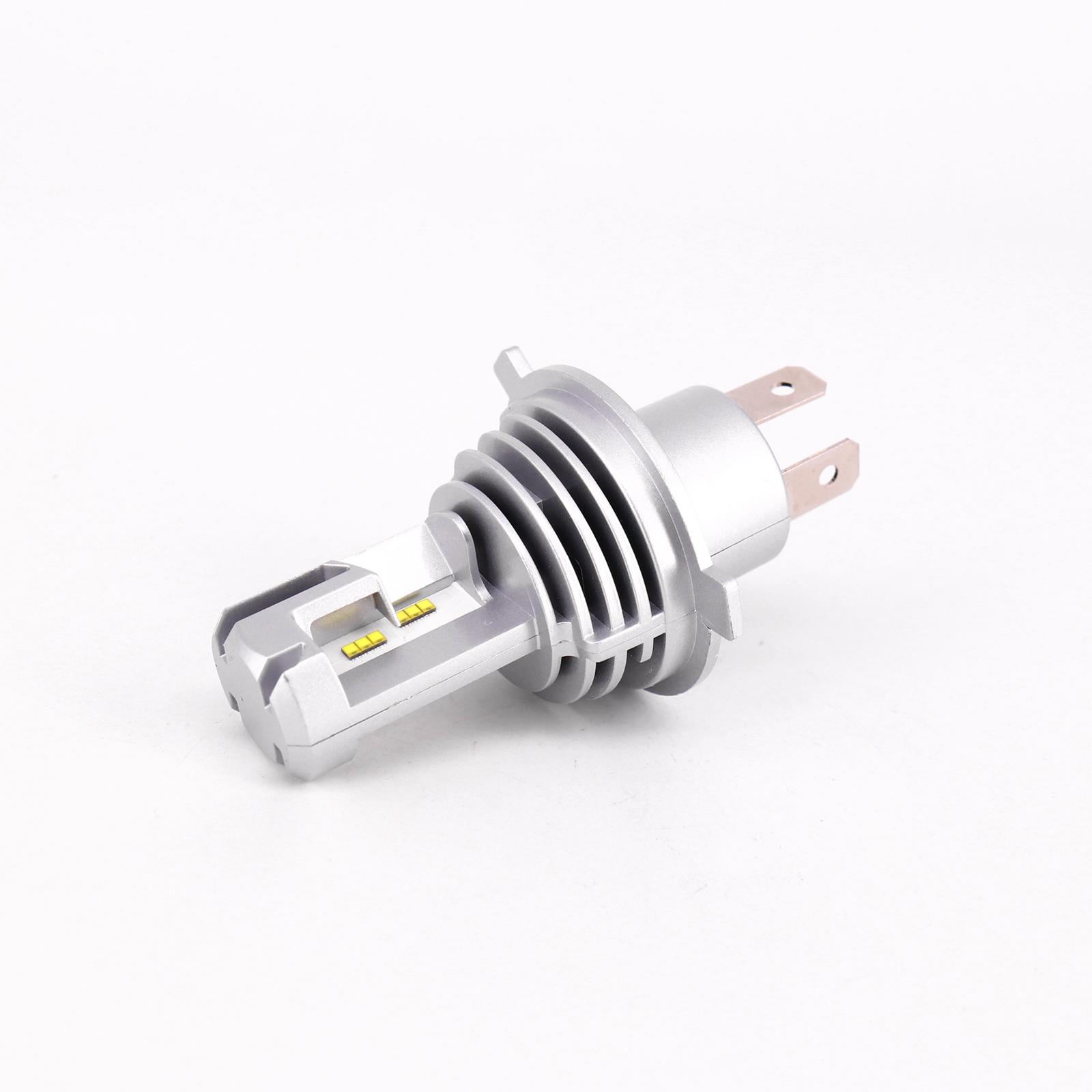 2x Aluminum Alloy LED Headlight Bulbs Waterproof Fits for Vehicle H4