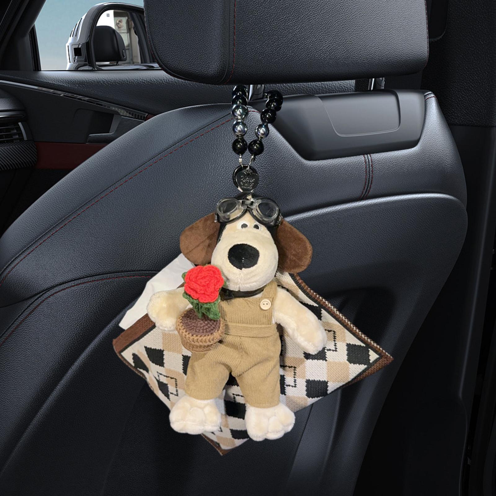 Car Tissue Bag Back Seat Headrest Hanging Simple Installation Generic 9x7.8"