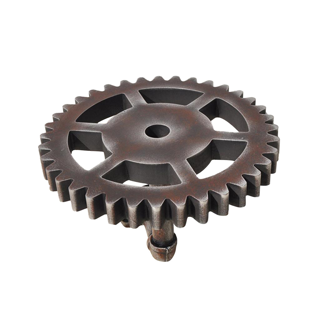 Industrial Iron Water Pipe Gear Design Rack Shelving Wall Hook for Bar Coffee Shop Decor