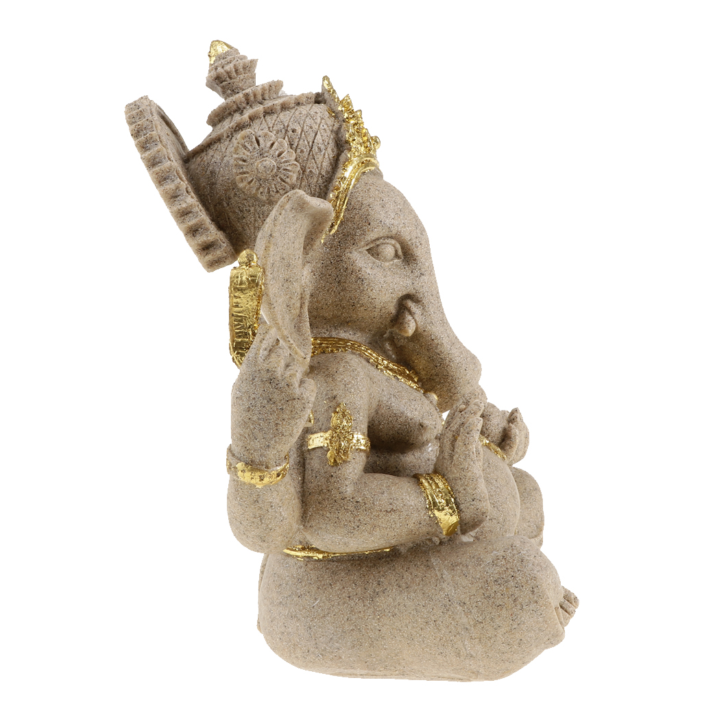 Sandstone Buddhist Elephant Statue Sculpture Handmade Collectible Figurine Crafts
