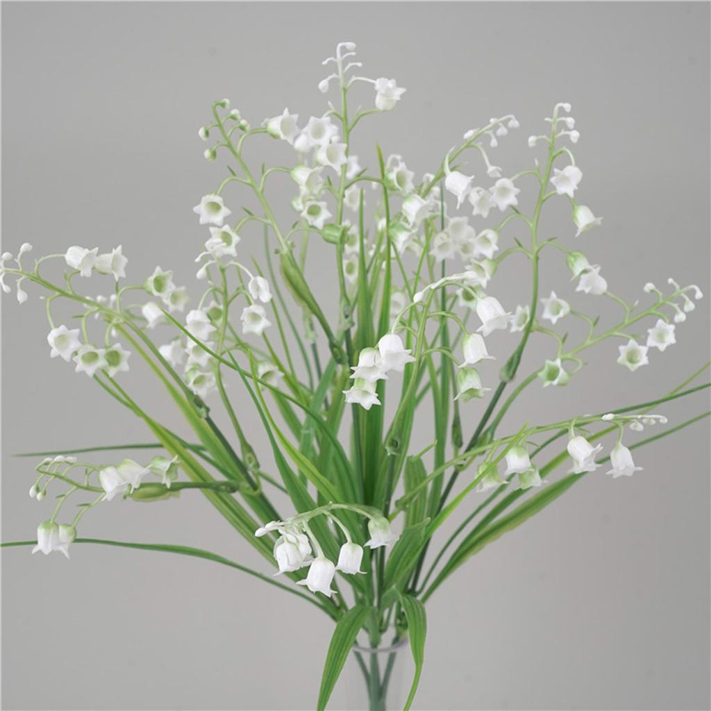 5 Branches Artificial Flowers Green Plants for Indoor Home Decoration Orchid