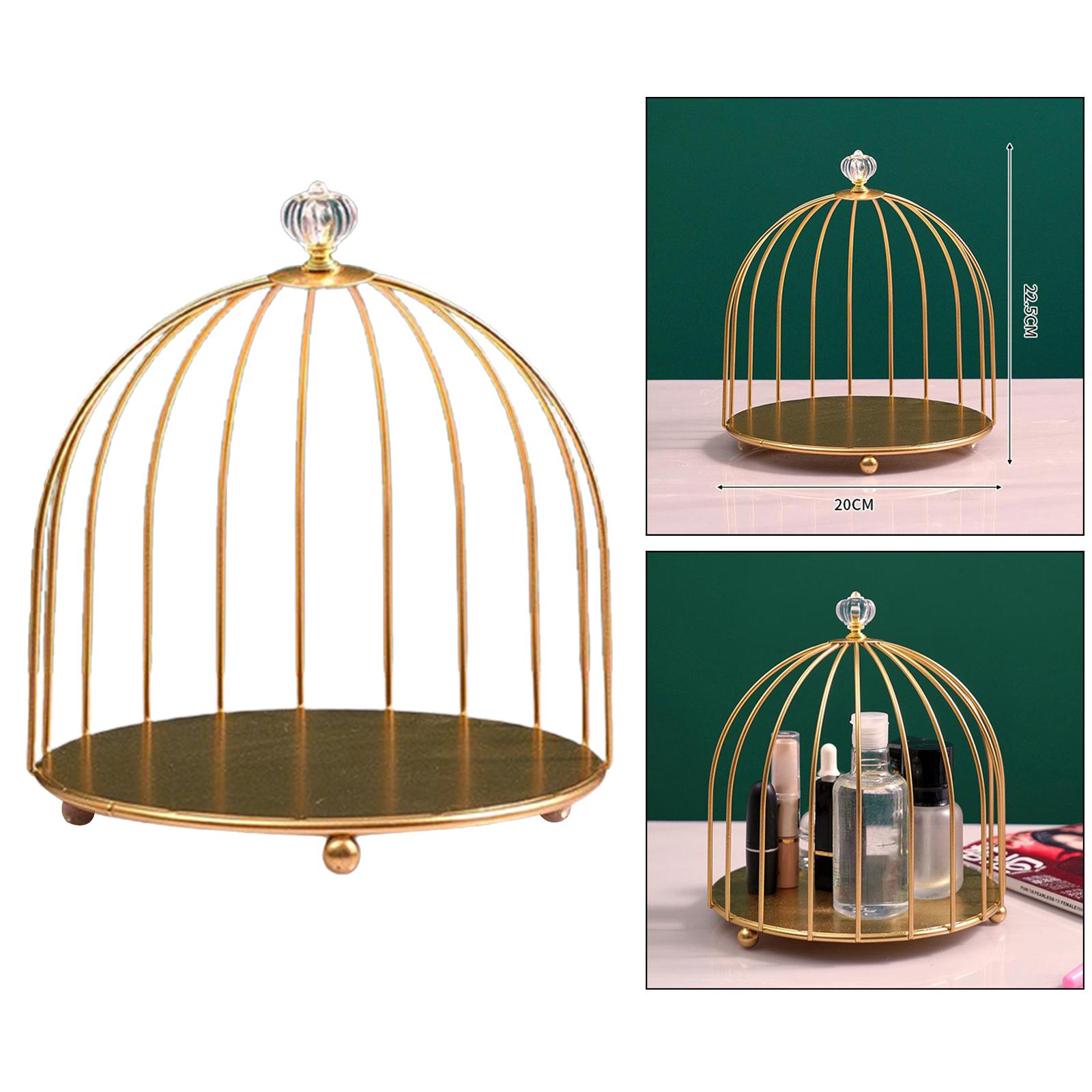 Bird Cage Desktop Perfume Organizer Holder Countertop Makeup Rack 1-Tier