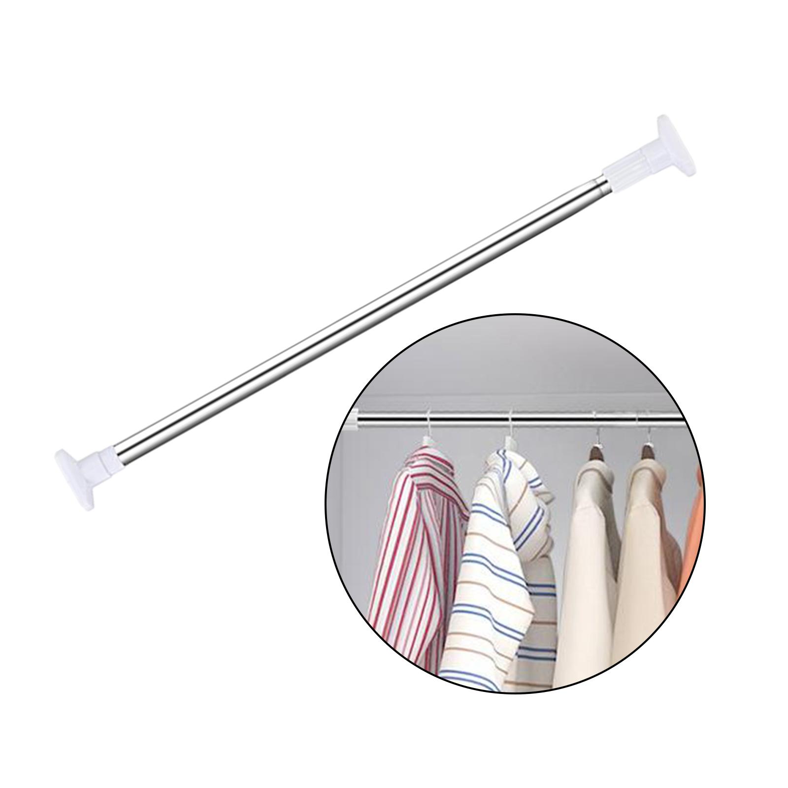 Tension Curtain Rod Spring Load Adjustable Pole Heavy-Duty Length 50-80cm