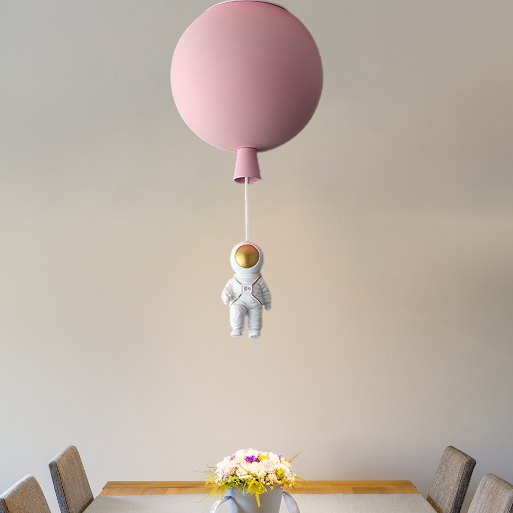 Balloon Acrylic Ceiling Light Art Chandelier for Chidlren's Room Pink