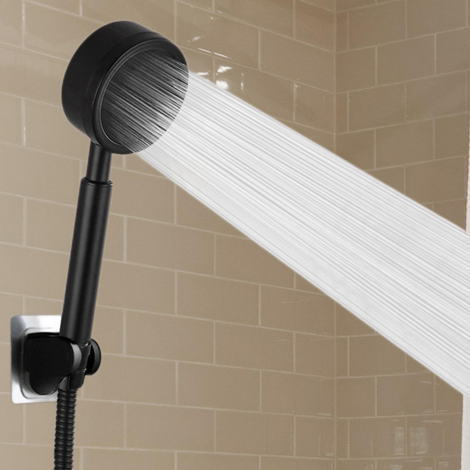 High Pressure Shower Heads Bathroom Water Saving Handheld Spray Bath Black