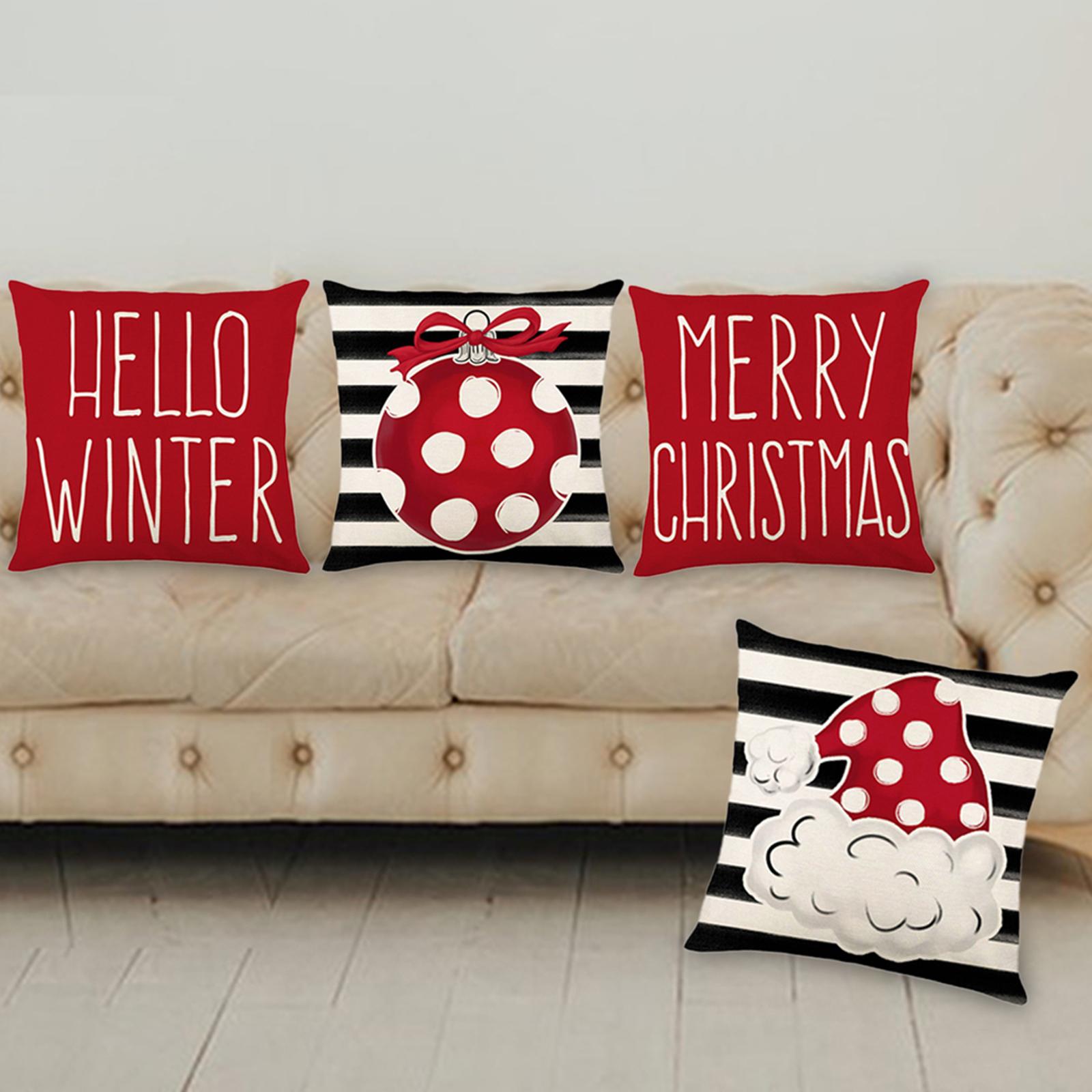 Christmas Pillowcase Christmas Throw Pillows Case for Living Room Couch Home