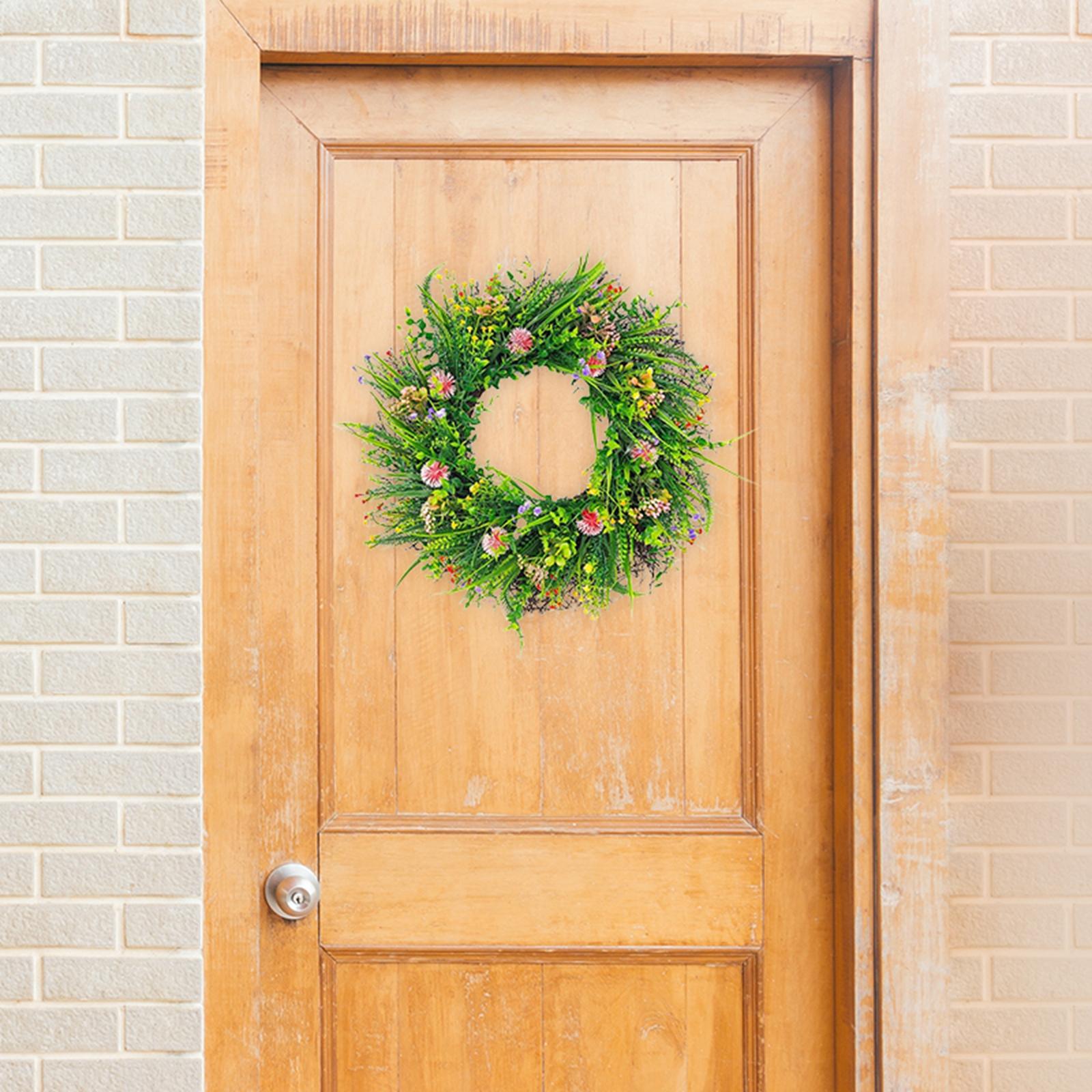 Front Door Spring Summer Wreath Artificial Wreath for Garden Farmhouse