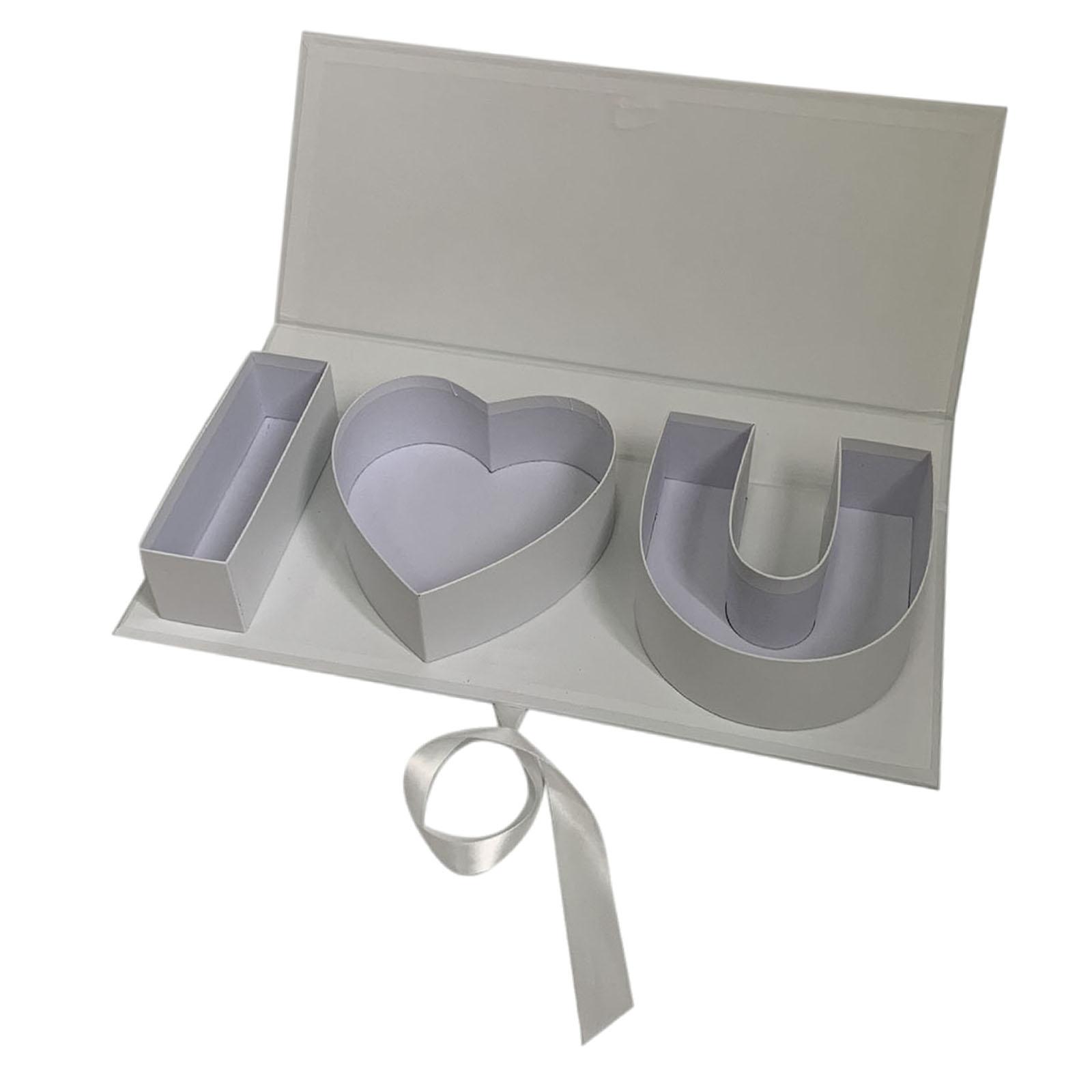 Fillable Letters Flower Box White