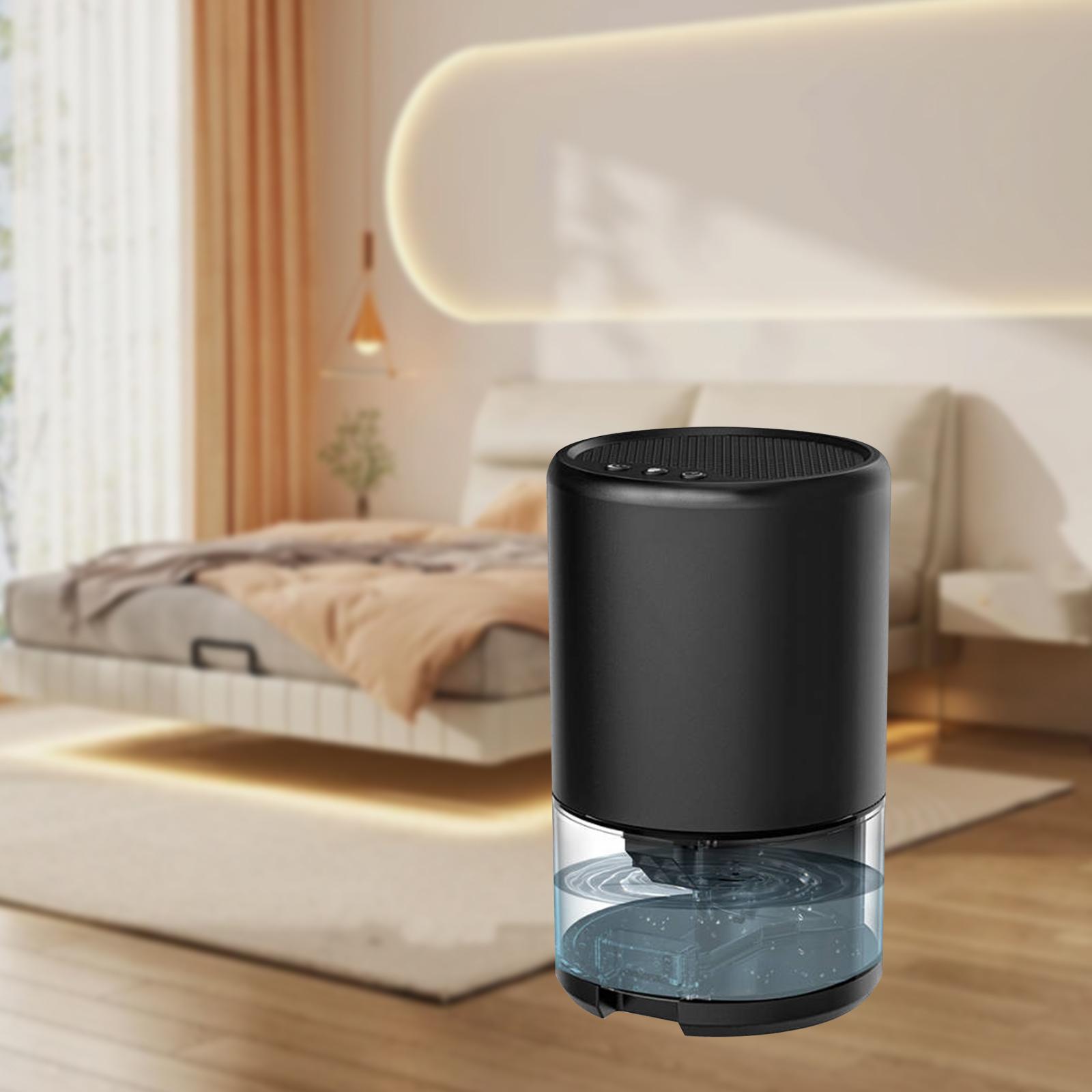 Dehumidifier Air Dryer Quiet Dehumidifier for Wardrobe Home Basement Black