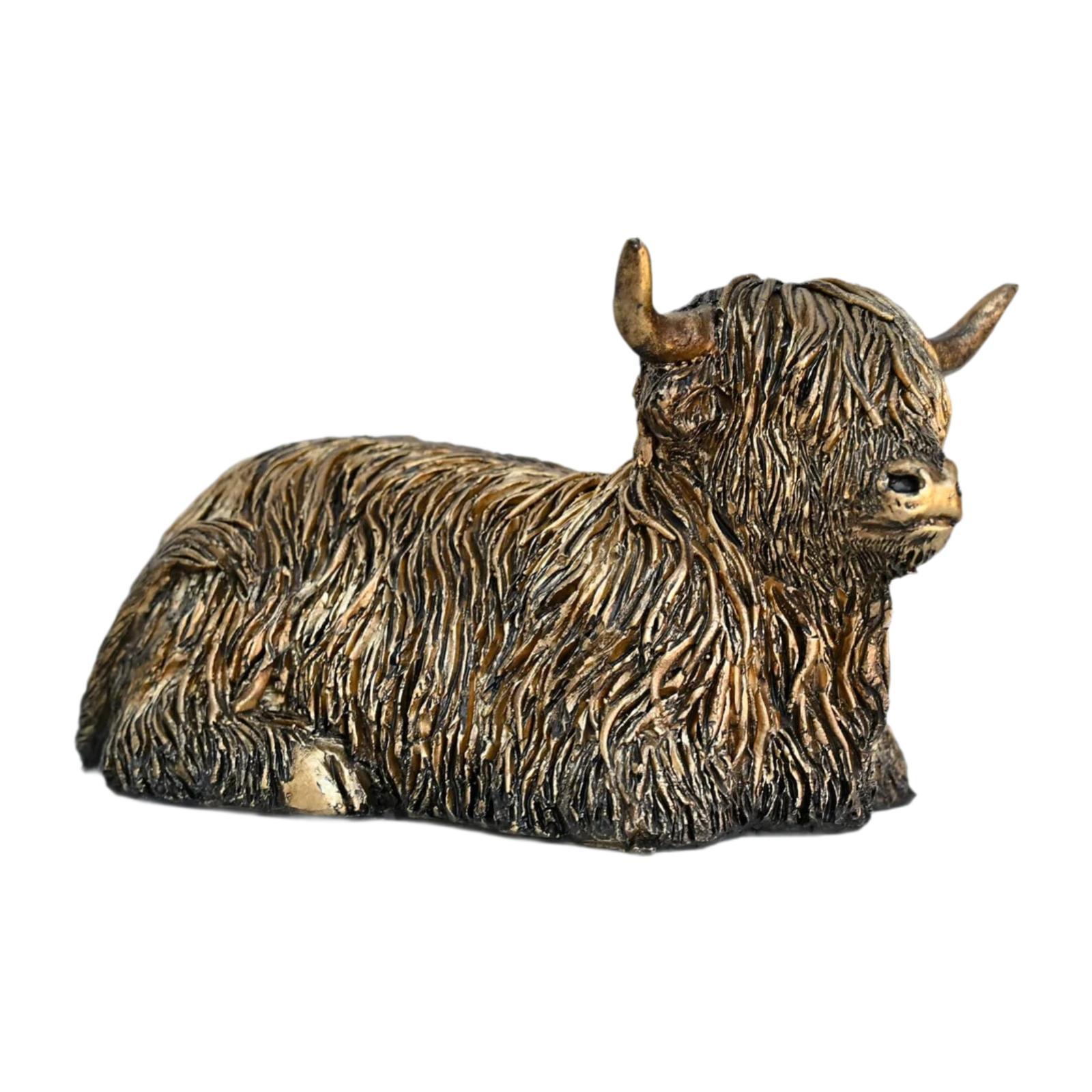 Yak Figurine Sitting 14x8x10cm