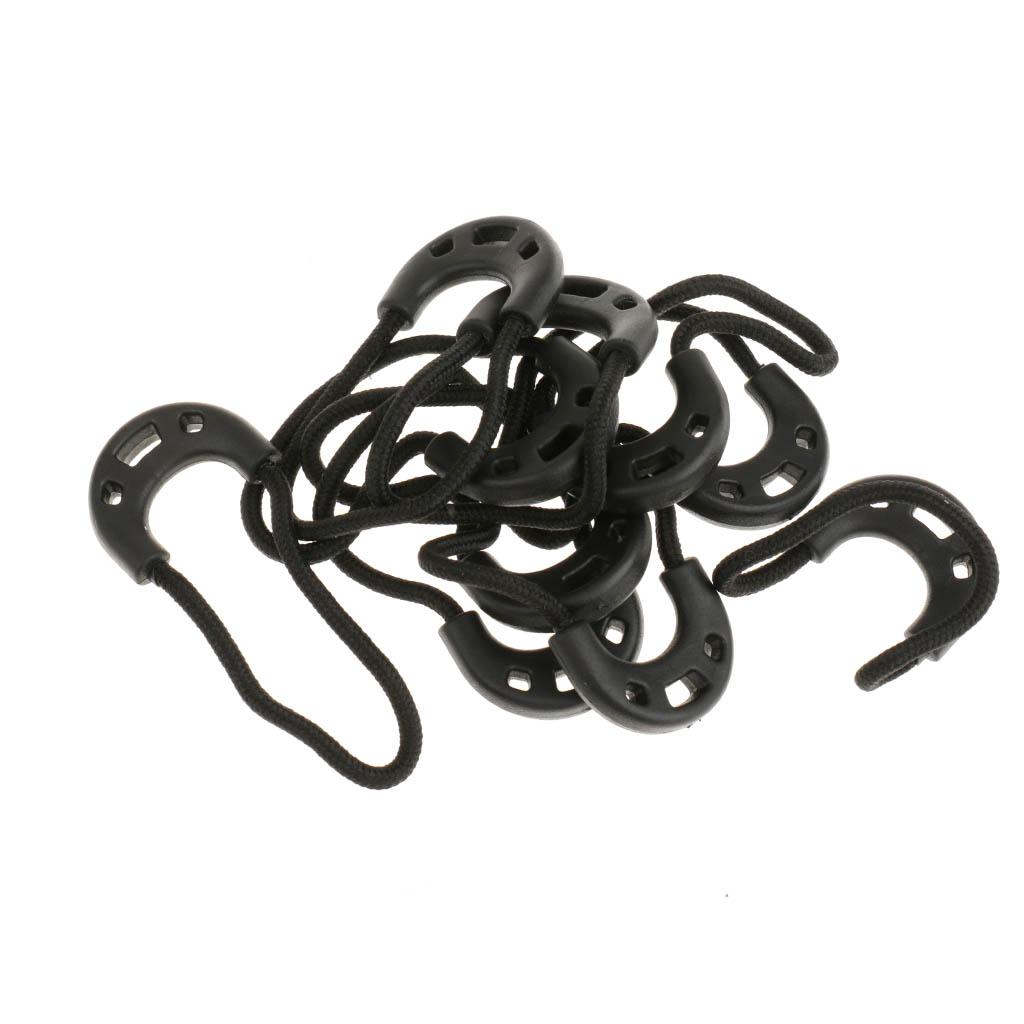 10pcs Zipper Pulls Cord Rope Ends Lock Zip Slider For Clothing/Bags 65mm