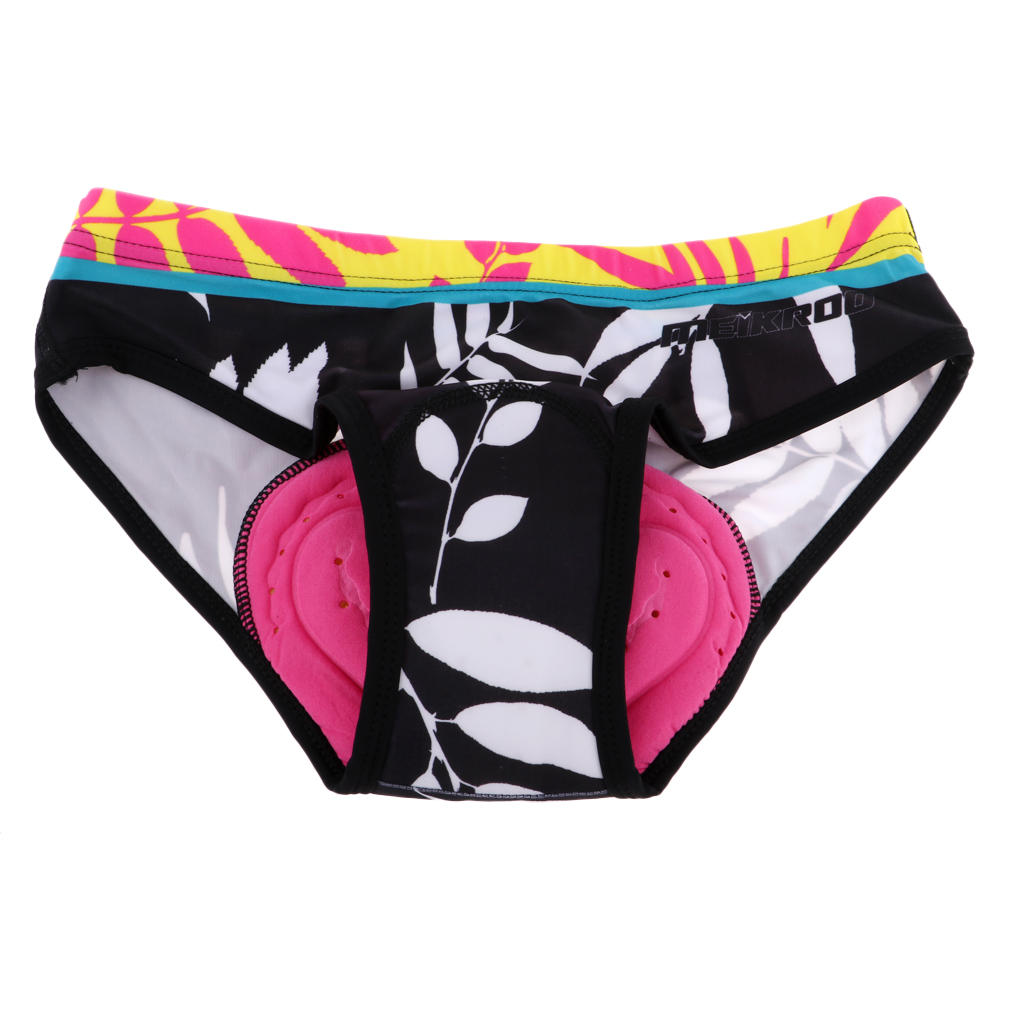 Women's Cycling Underwear 3D Padded Bike Riding Shorts L Leaf