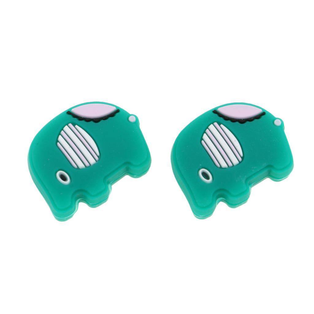 2pcs Silicone Tennis Racquet Damper Shock Absorber for Tennis Racket Green Elephant