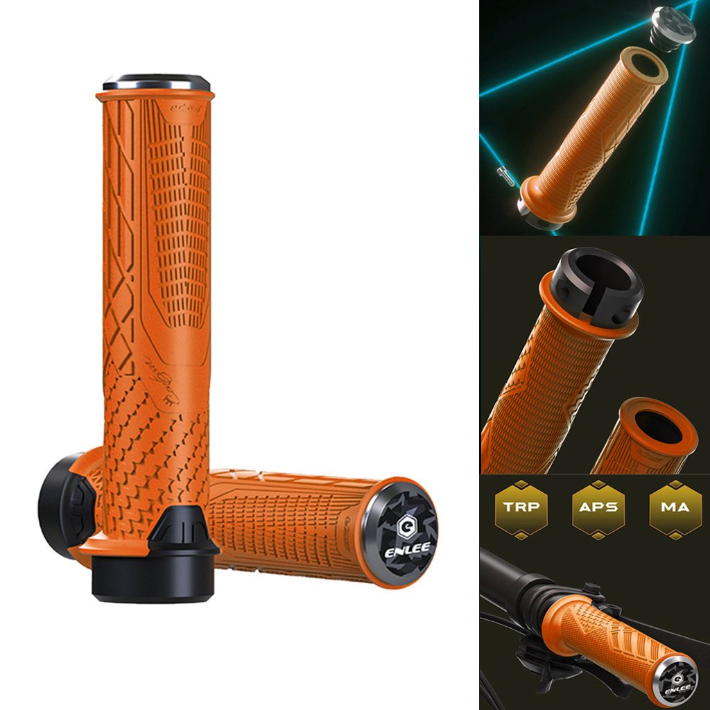 Bike Handlebar Grips Hand Grip MTB Cycle Road Mountain Bike Orange