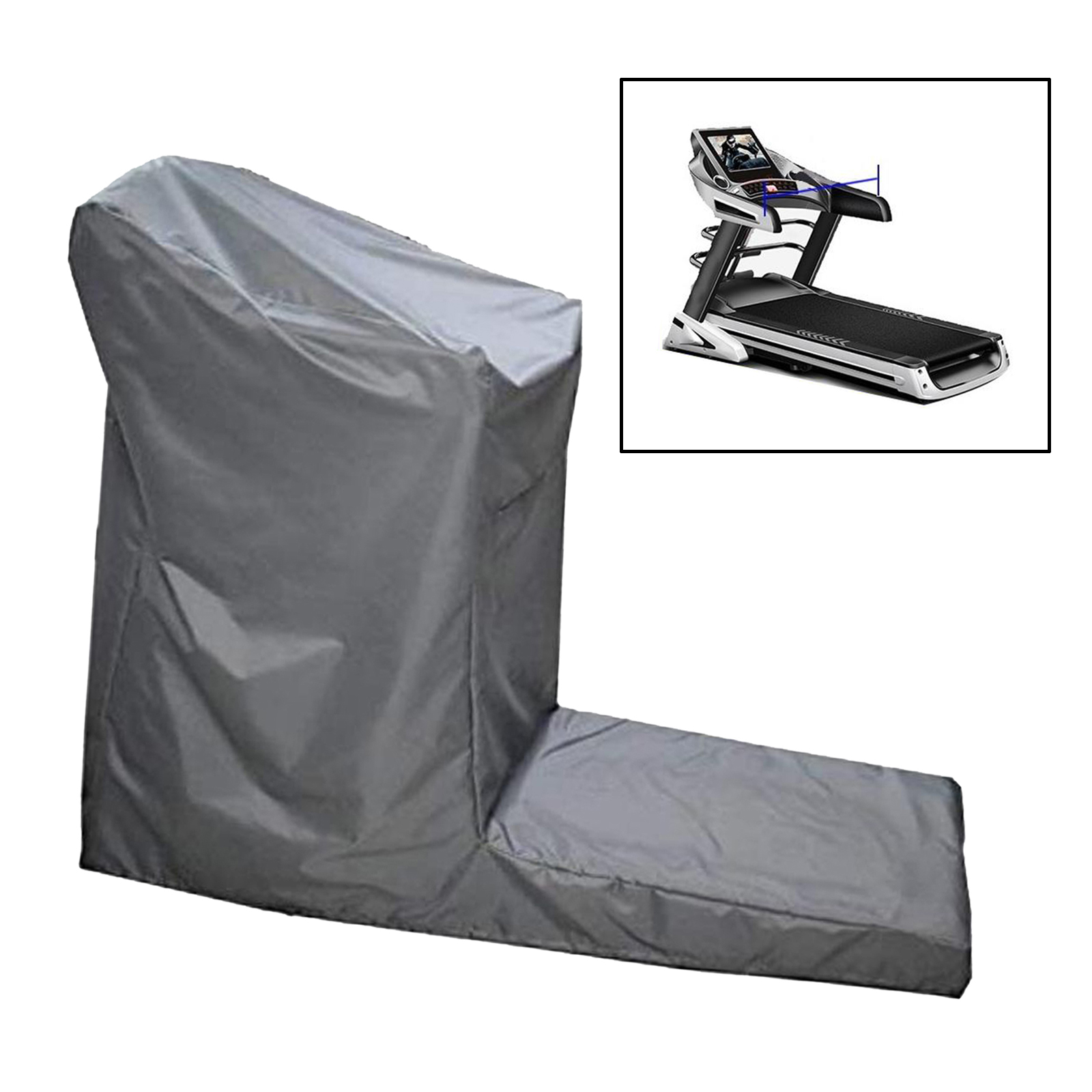 Treadmill Cover Running Machine Non-Folding Protector Silver_168x76x140cm