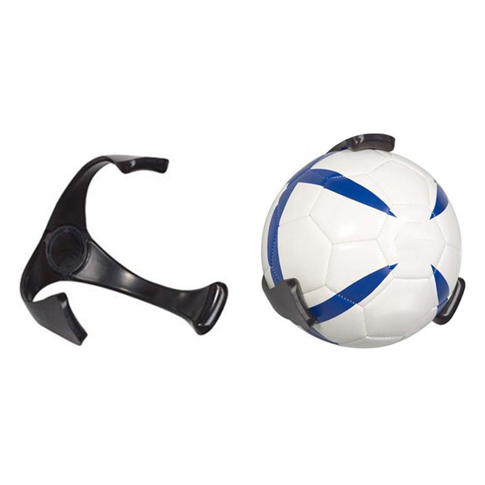 Black Wall-Mount Soccer Rugby Display Rack Shelf Claw Basketball Holder