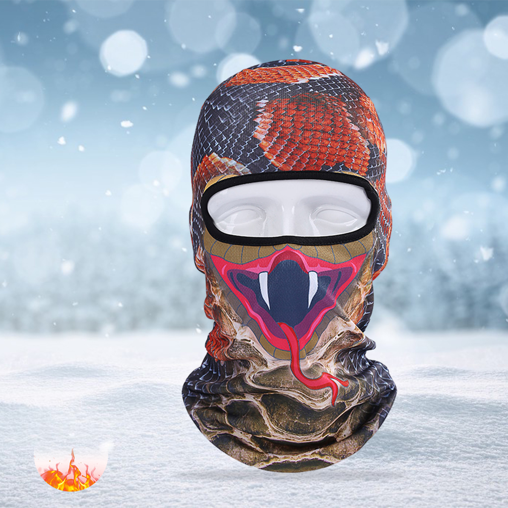 Balaclava Ski Mask Hood Animal Full Face Cover Polyester Winter snake