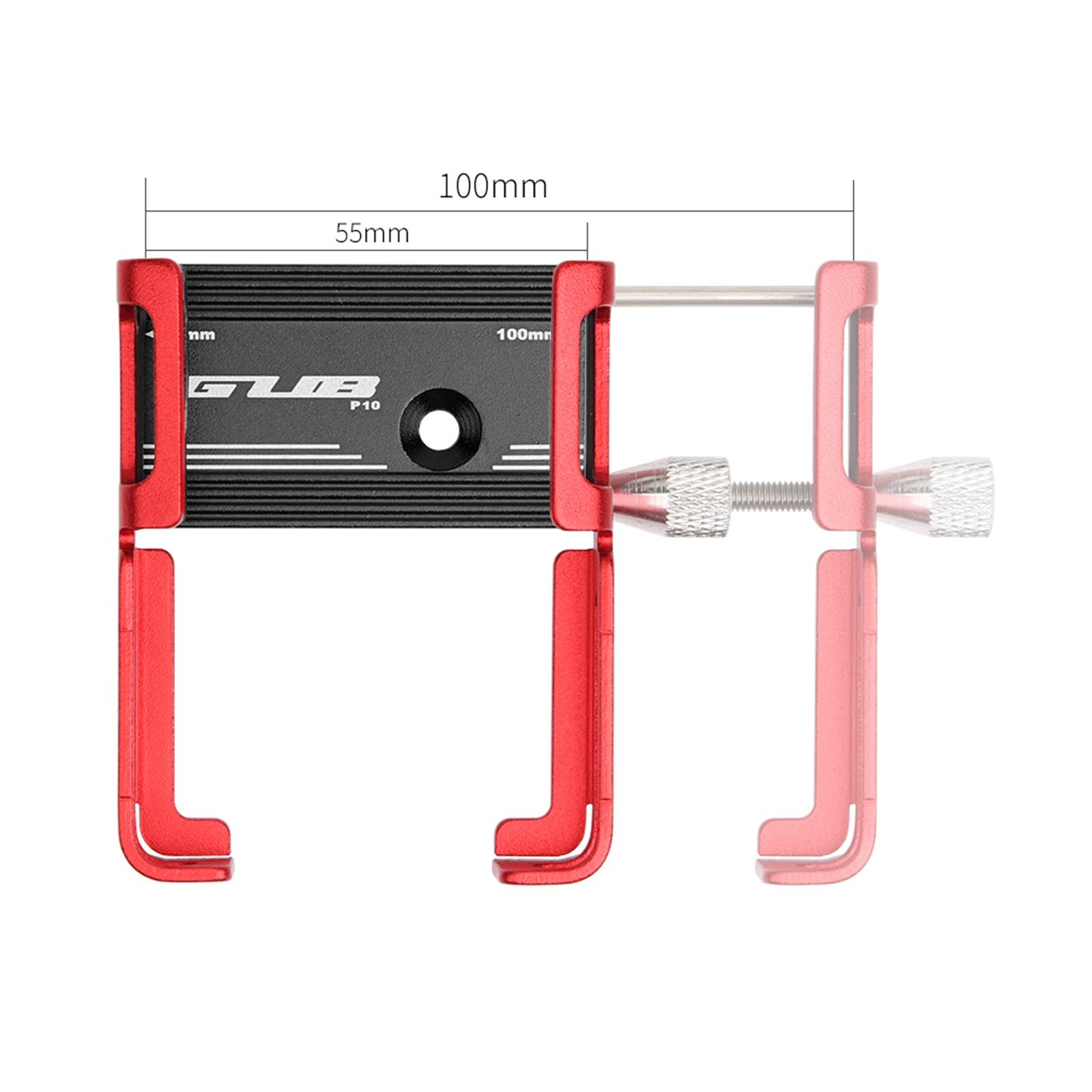 Bicycle Phone Holder Mount Clamp Support MTB GPS Stand Mount  Black Red 