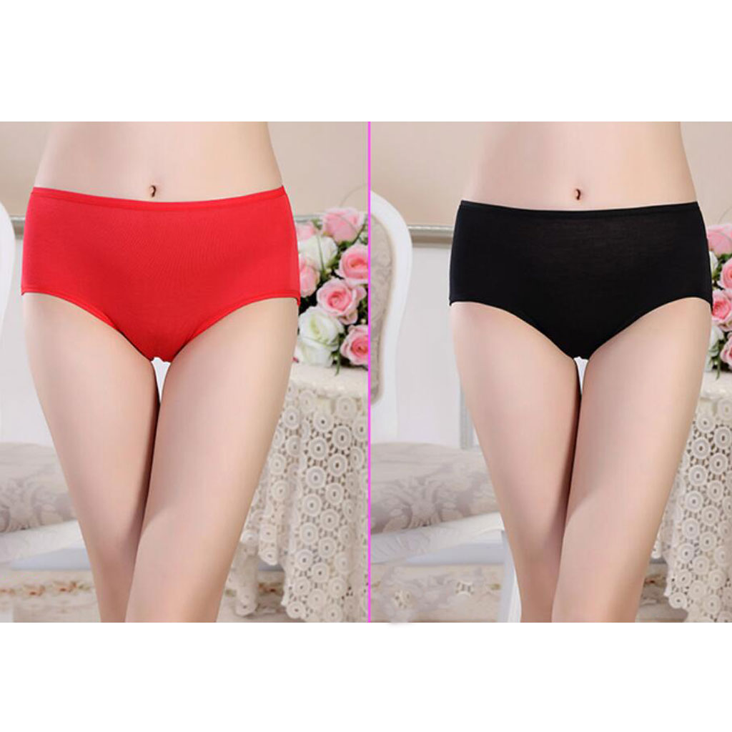 Womens Lady Menstrual Period Leakproof Briefs Seamless Panties Red XL