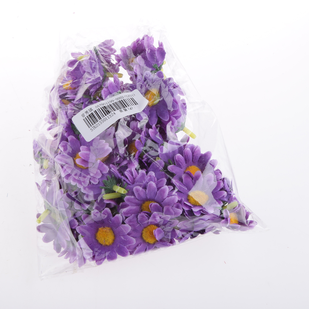 Flower DIY Accessories Craft Sewing Appliques Made Hairband Headdress Purple