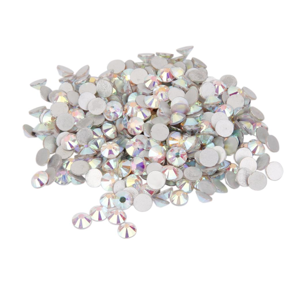 1400pcs/SS8 Glass Crystal Round Flat Back Rhinestones Gems White AB