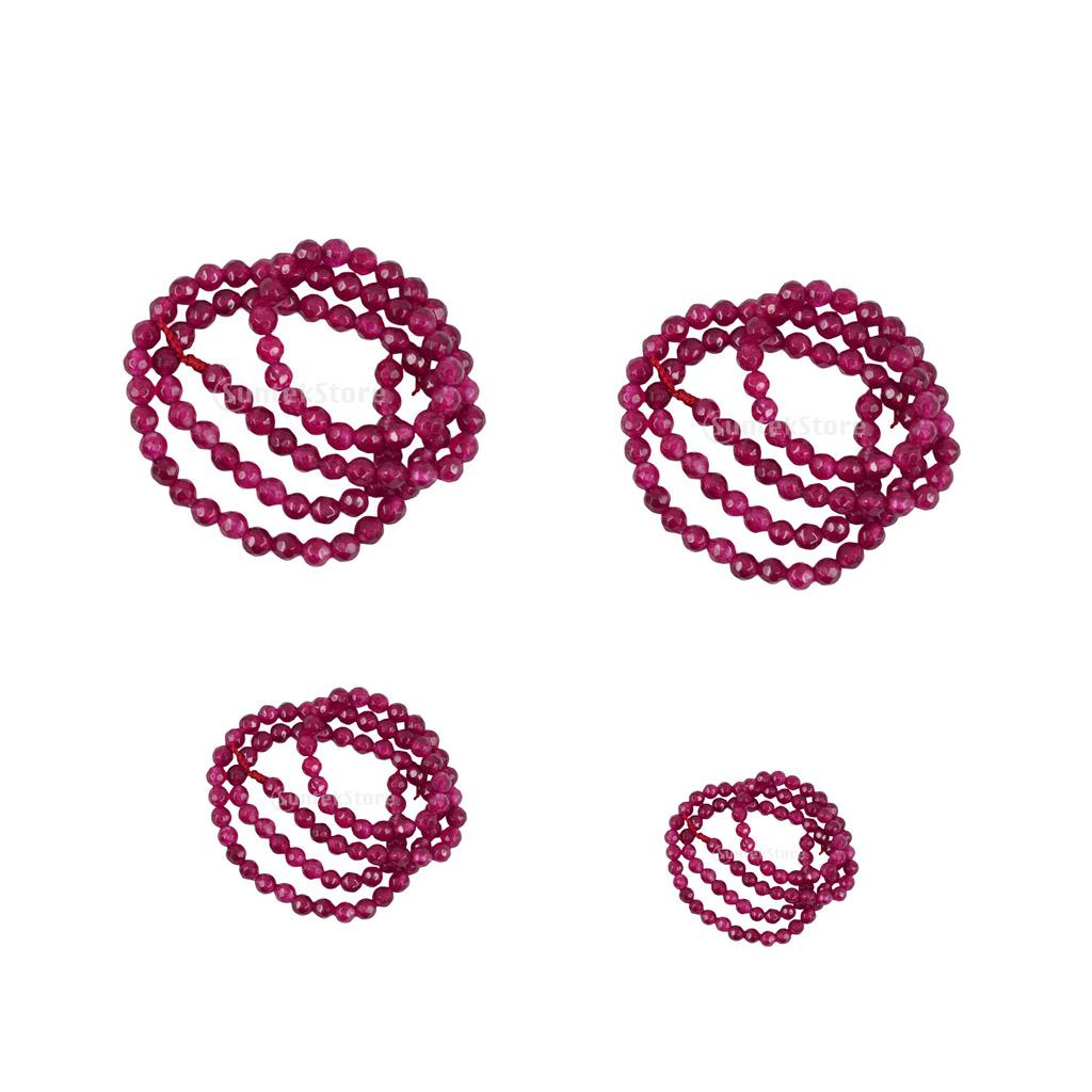 2xFaceted  Jade Round Gemstone Loose Beads Strand 15 Inch/ Strand 4mm