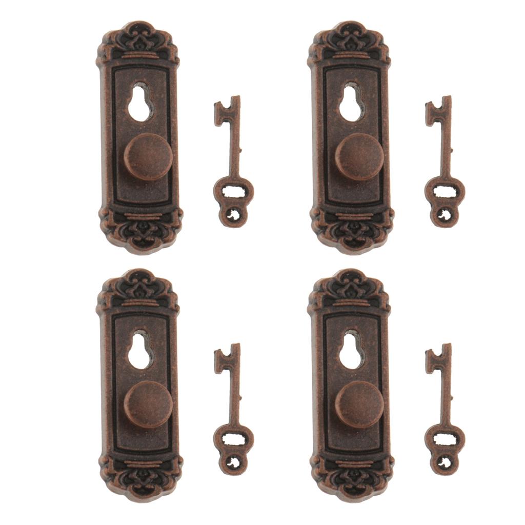 Dollhouse Door Locks Bronze