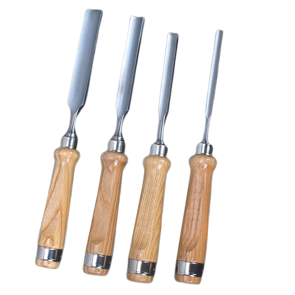 4PCS Wood Carving Hand Chipper Tool Set Woodworking Professional Gouges