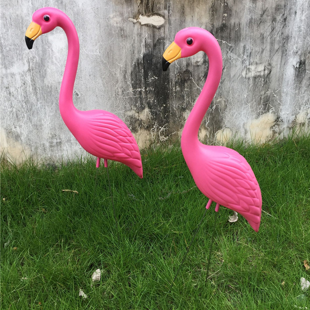 3 Arten Rosa Flamingo Garten Ornamente Vogel Rasen Figur DIY Craft Statuen 