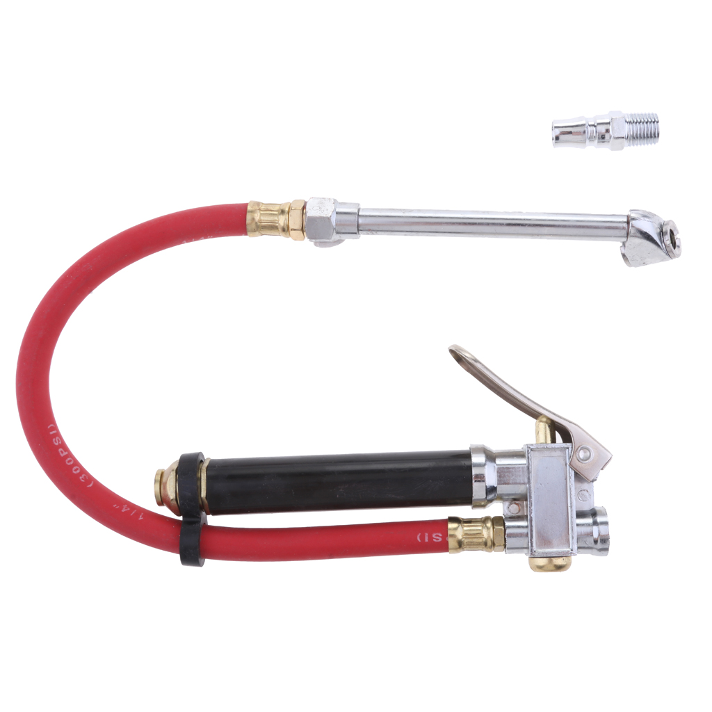 Dual Head Tire Inflator Air Pressure Gauge Car Truck