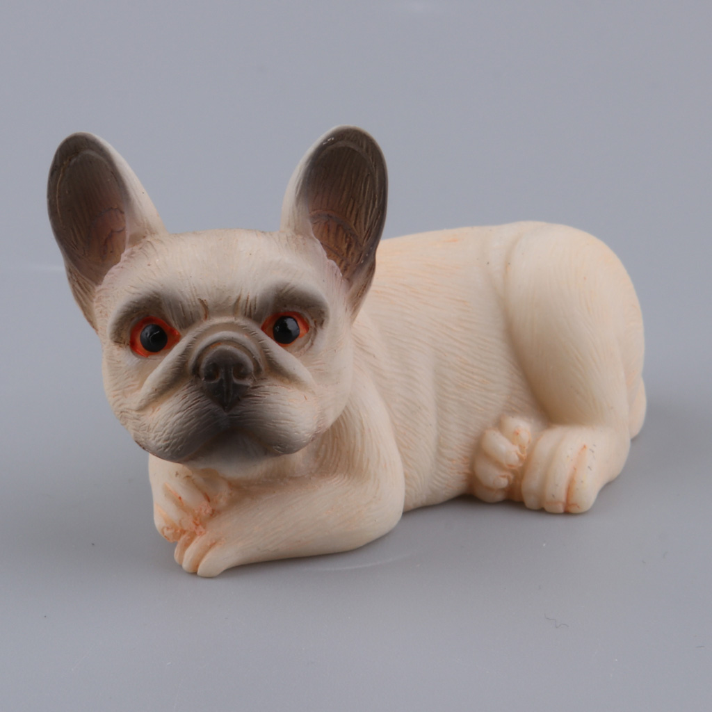 sitting french bulldog figurine in ceramic