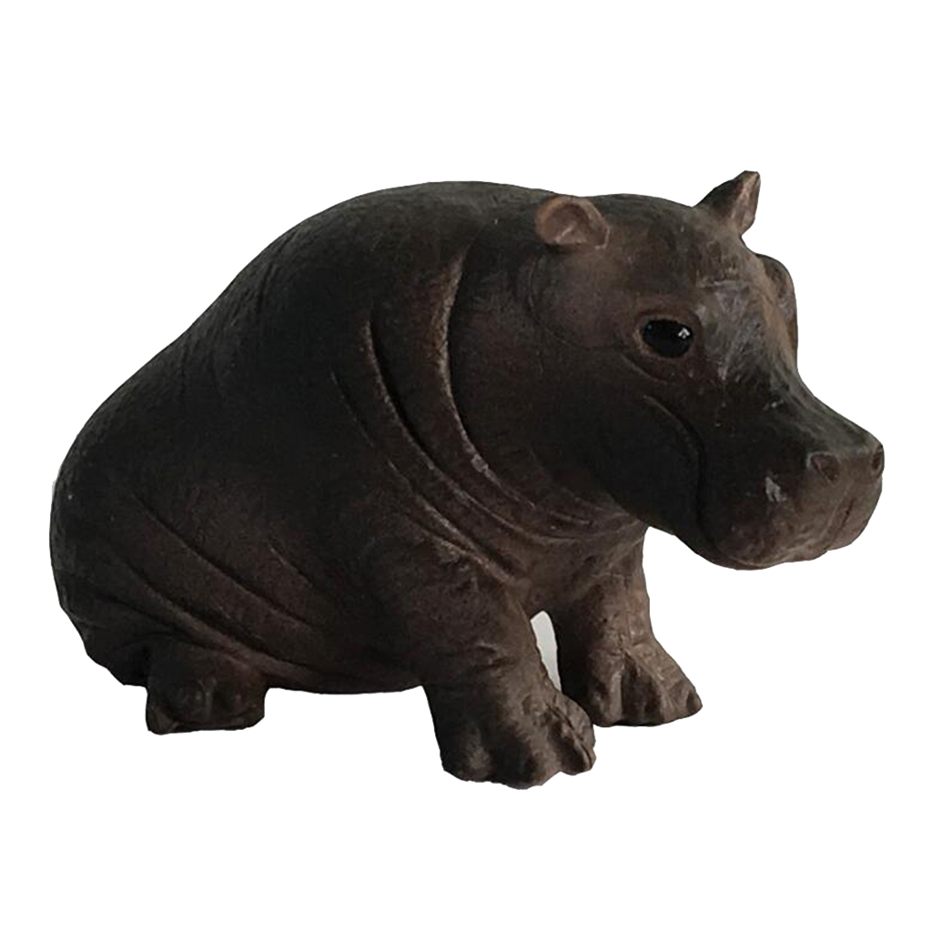 Animals Figures Toys Realistic Animals Figurines Ornaments F-Hippo