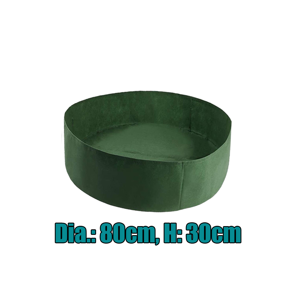 Round Felt Non-woven Plant Grow Bags Potato Container Green_80x30cm